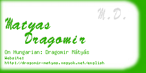 matyas dragomir business card